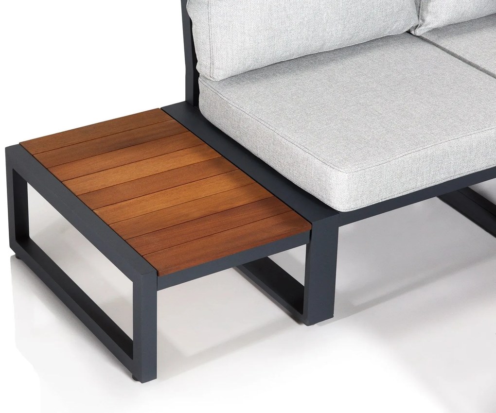 Conjunto de Lounge de Jardim La Puerta – Sofá de Canto XXL, Mesa de Ce