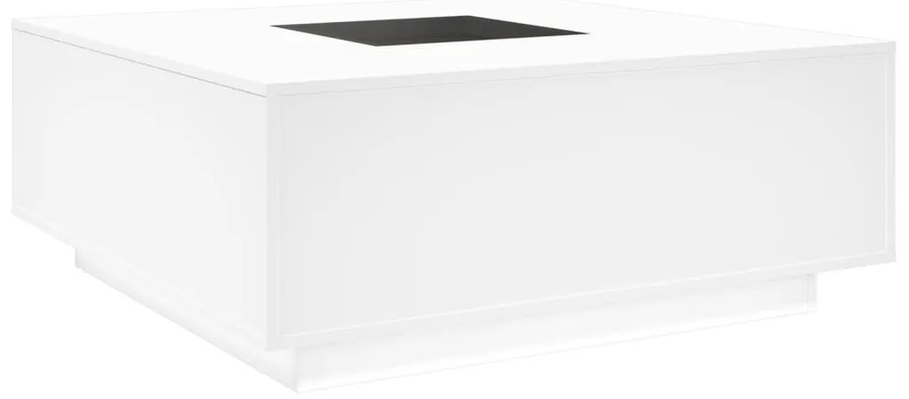 Mesa de centro luzes LED Infinity 100x100x40 cm branco