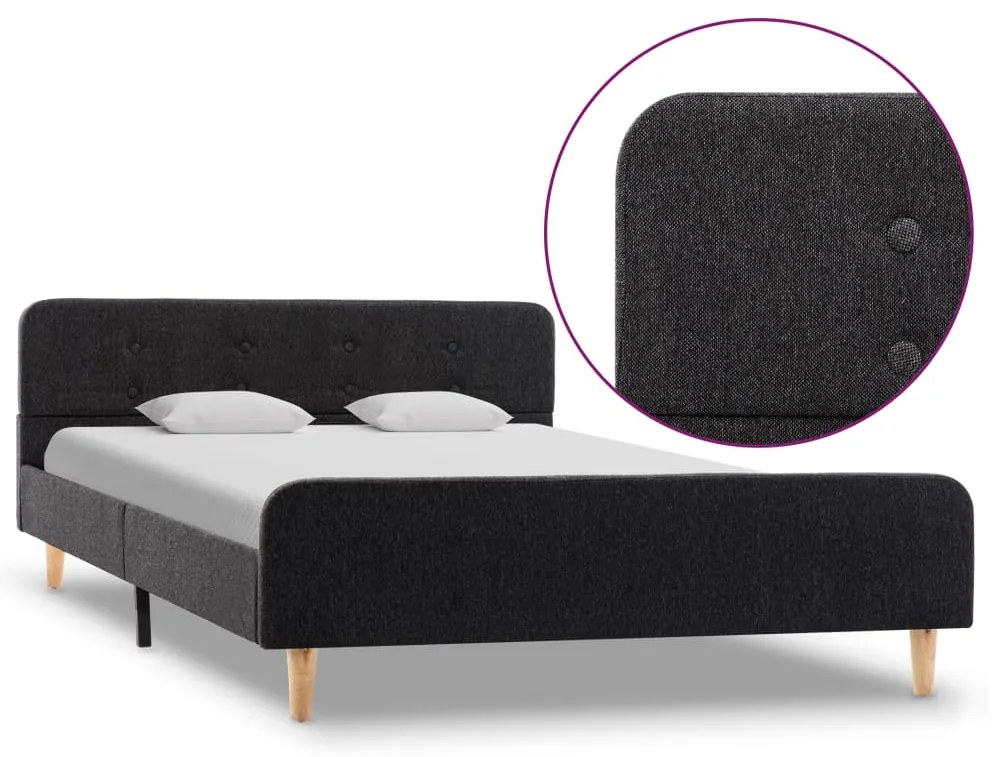 vidaXL Estrutura de cama 120x200 cm serapilheira cinzento-escuro