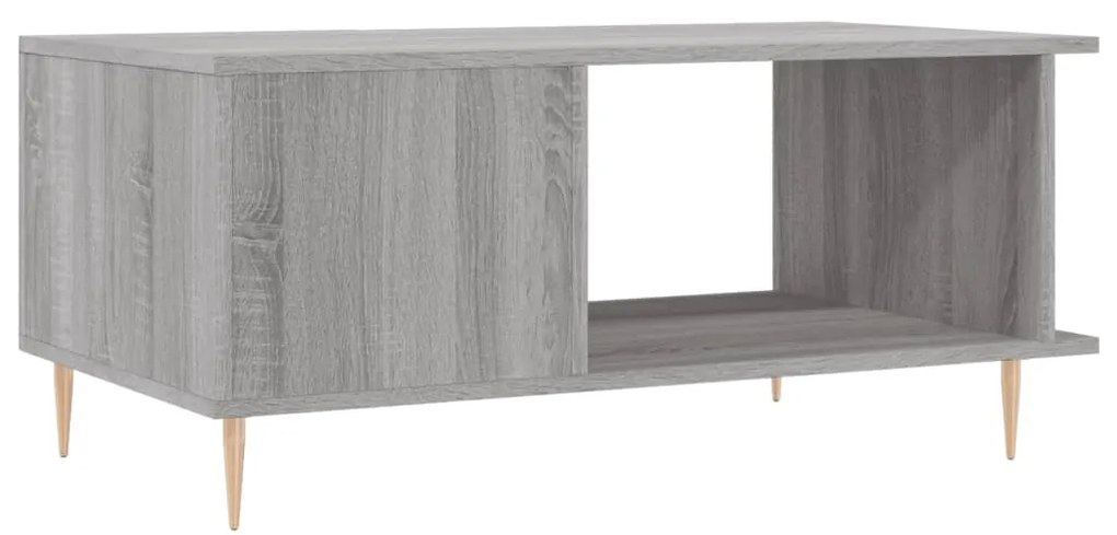 Mesa de centro 90x50x40 cm derivados de madeira cinzento sonoma