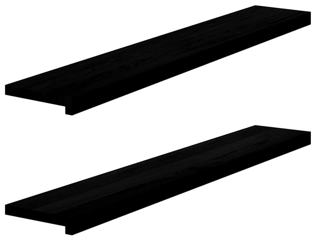vidaXL Soleiras da janela 2 pcs 120x20x2 cm carvalho castanho-escuro