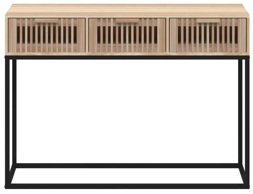 Mesa consola 105x30x75 cm derivados de madeira e ferro