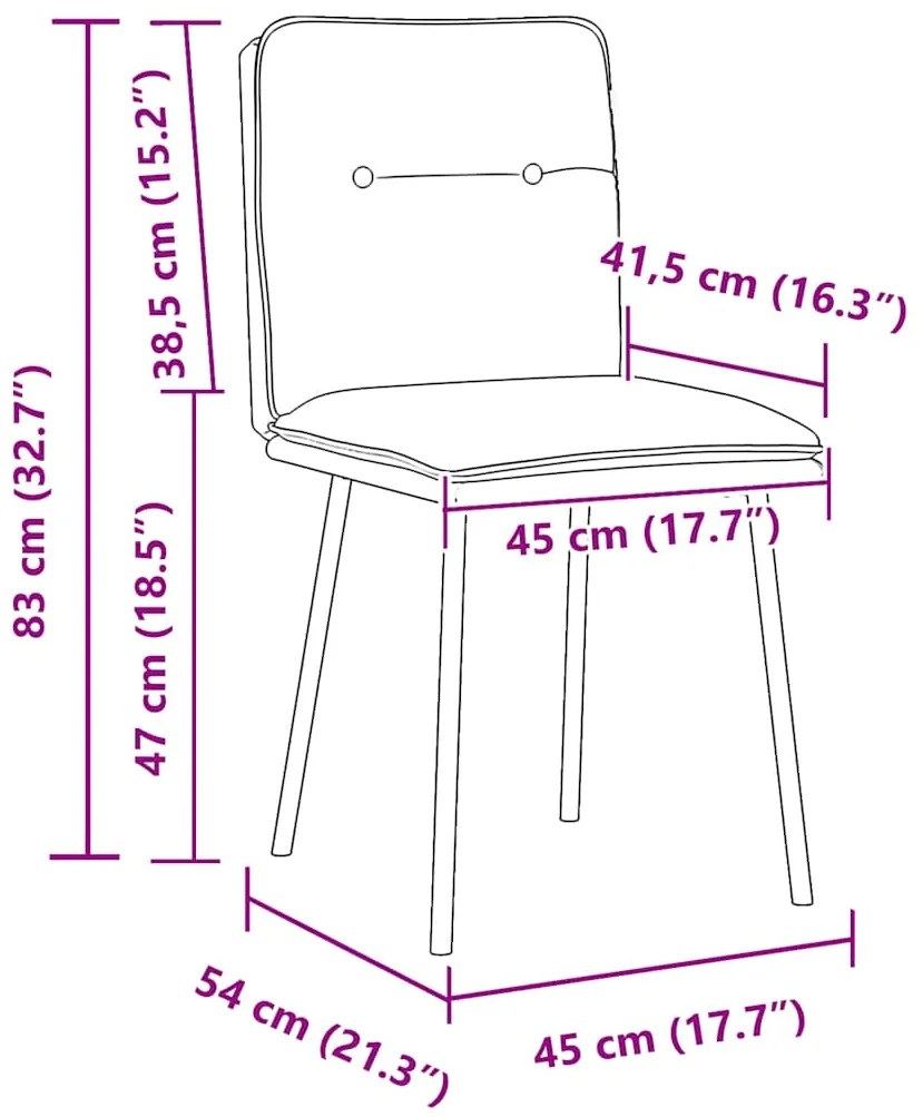 Cadeiras de jantar 2 pcs veludo cinzento-escuro