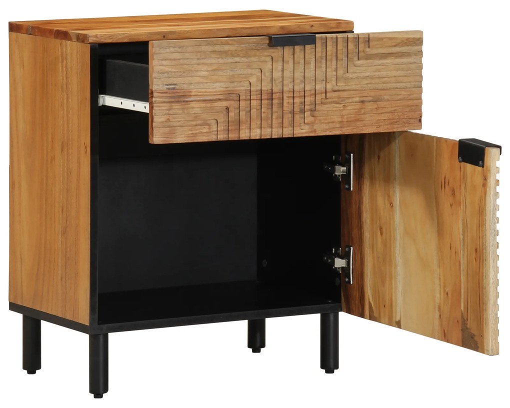 Mesa de Cabeceira vidaXL 50x33x60 cm Madeira de Acácia Sólida