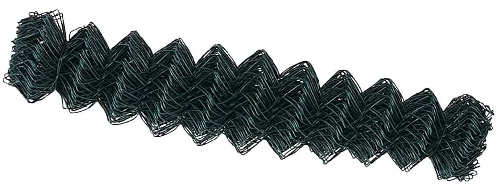 Cerca Verde 10 x 1.4 m Metal com revestimento de PVC