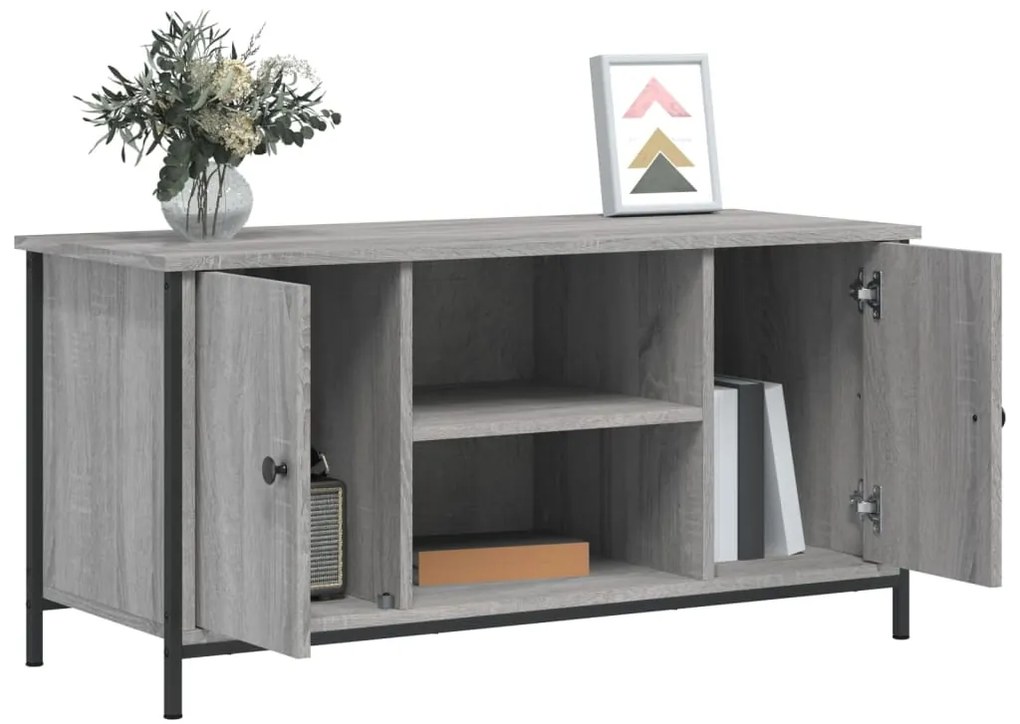 Móvel de TV 100x40x50 cm derivados de madeira cinzento sonoma