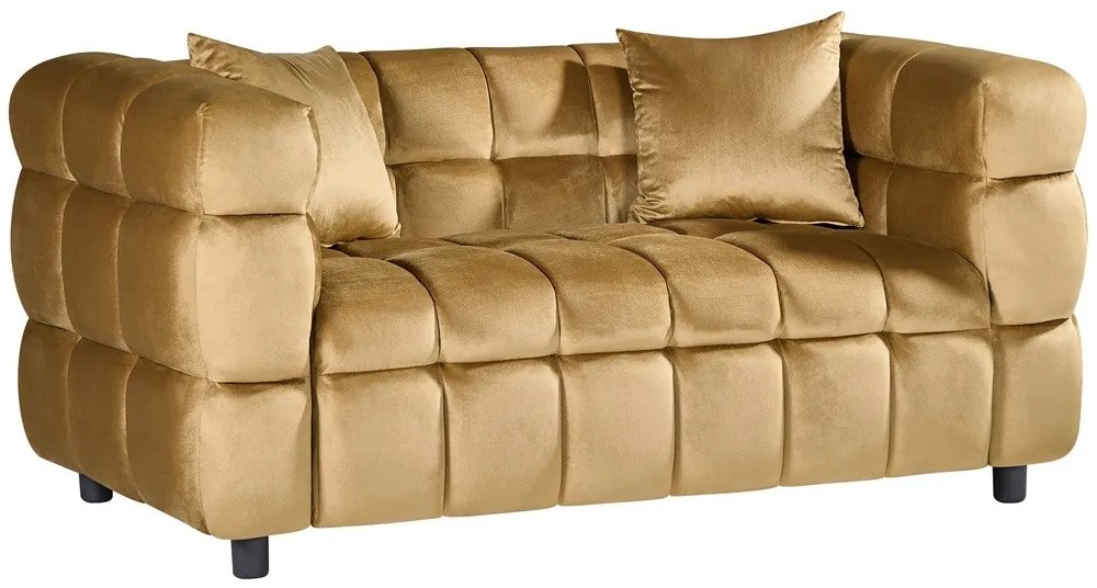 Sofá LORING, 2 lugares, tecido velvet 158x87x71 cm camel 34