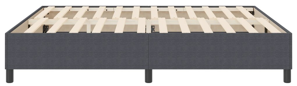 Cama Box Spring vidaXL Cinza Escuro Super King Tecido de Corduroy