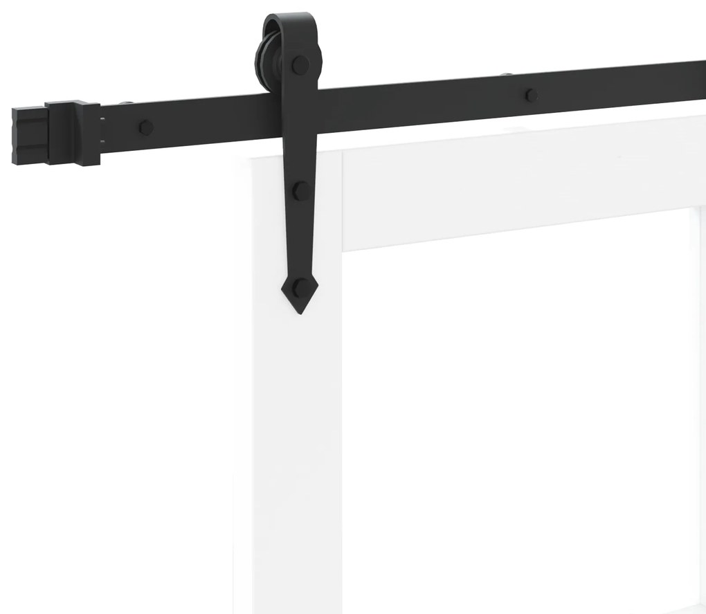 Porta Deslizante vidaXL com Conjunto de Ferragens Brancas 83x232 cm Ma