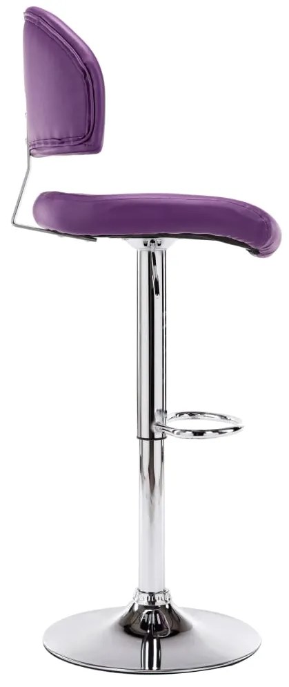 Banco de bar couro artificial roxo