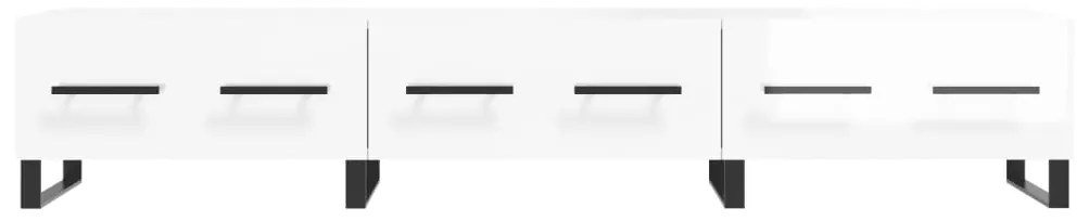 Móvel de TV 150x36x30 cm derivados de madeira branco brilhante