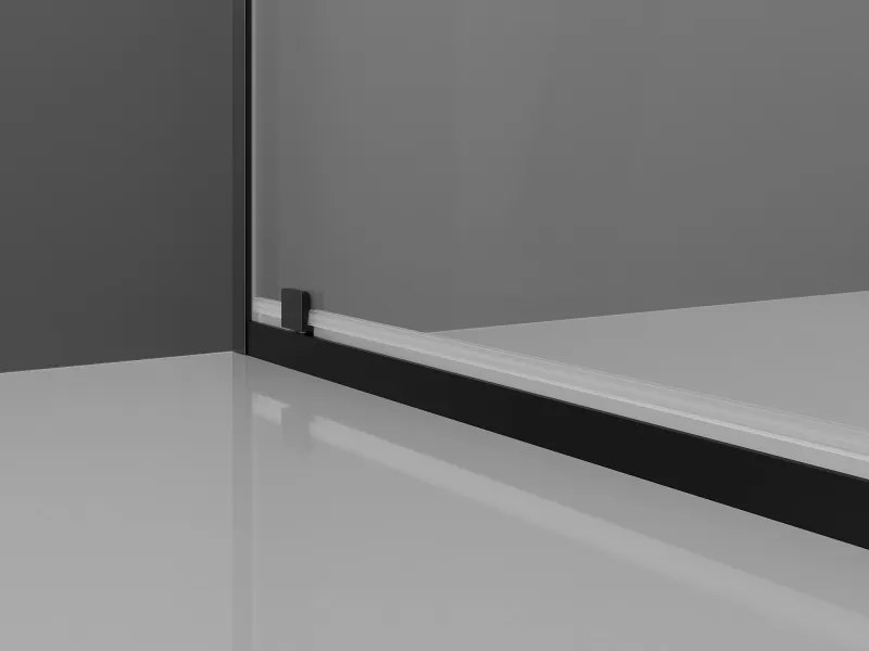 Mexen Exo-BR cabine de duche pivotante 100 x 100 cm, transparente, preta - 8181-100-100-70-00