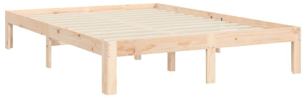 Cama sem colchão 140x200 cm madeira de pinho maciça