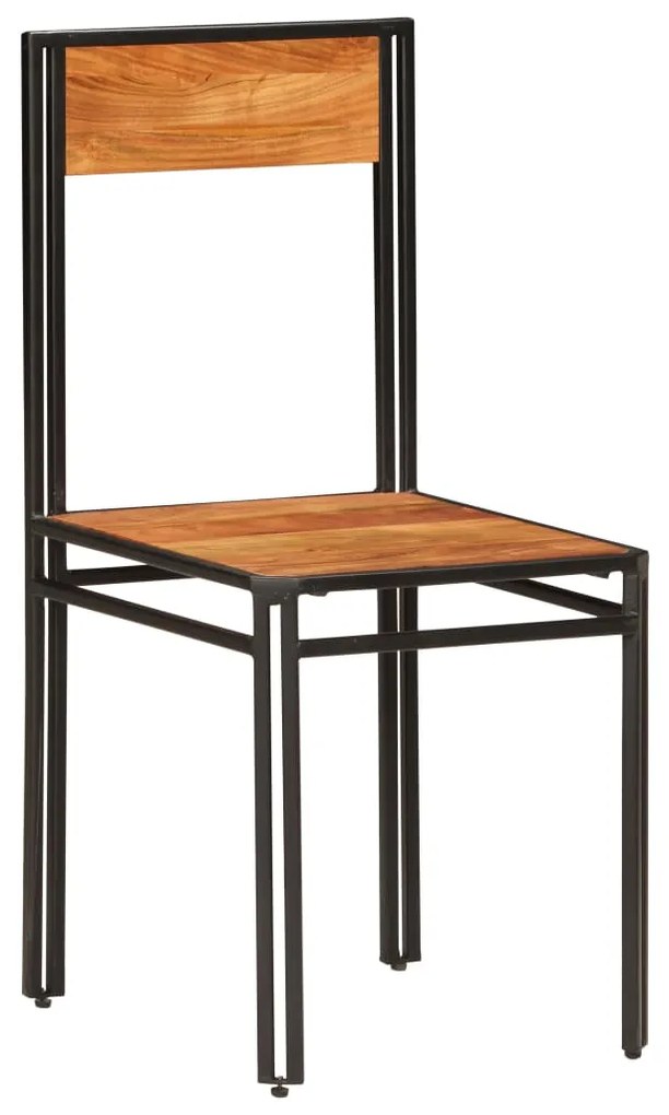 Cadeiras de jantar 2 pcs madeira de acácia maciça