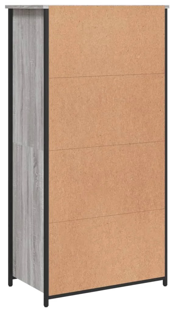 Aparador alto 62x36x121,5 cm derivados de madeira cinza sonoma