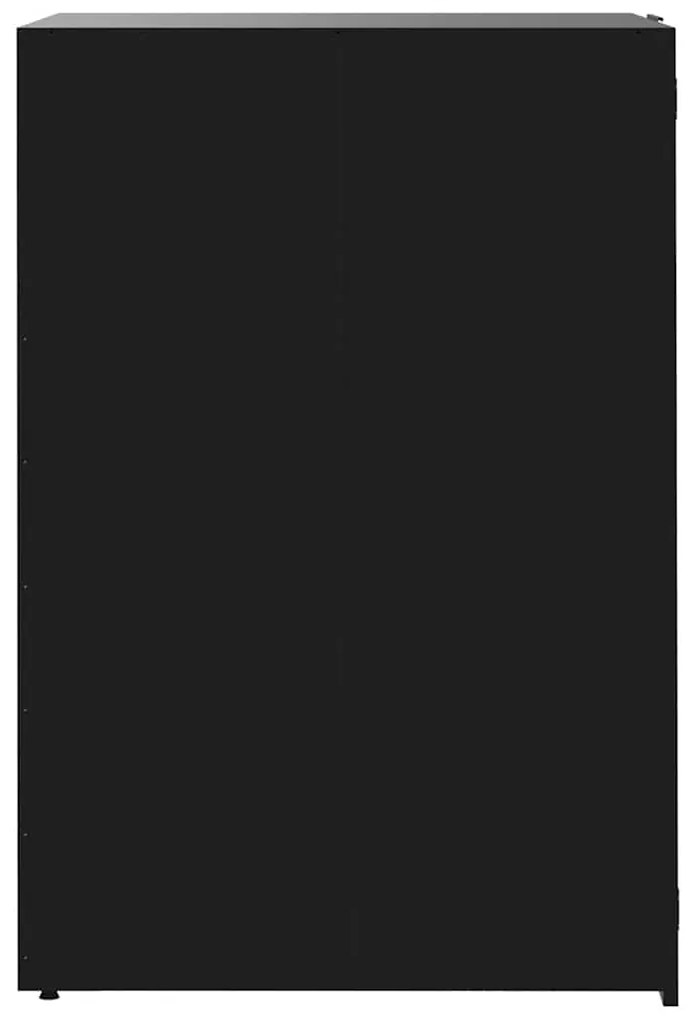 Abrigo para 5 caixotes do lixo 345x79x117 cm aço preto