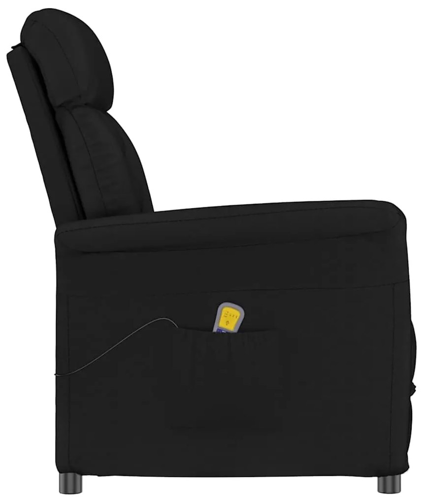 Poltrona de Massagem vidaXL Preto em Tecido Microfibra