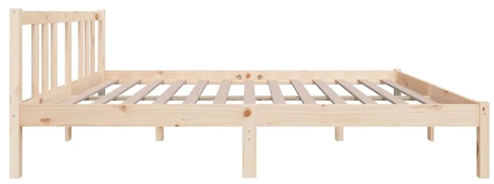 Estrutura de cama 140x190 cm madeira maciça