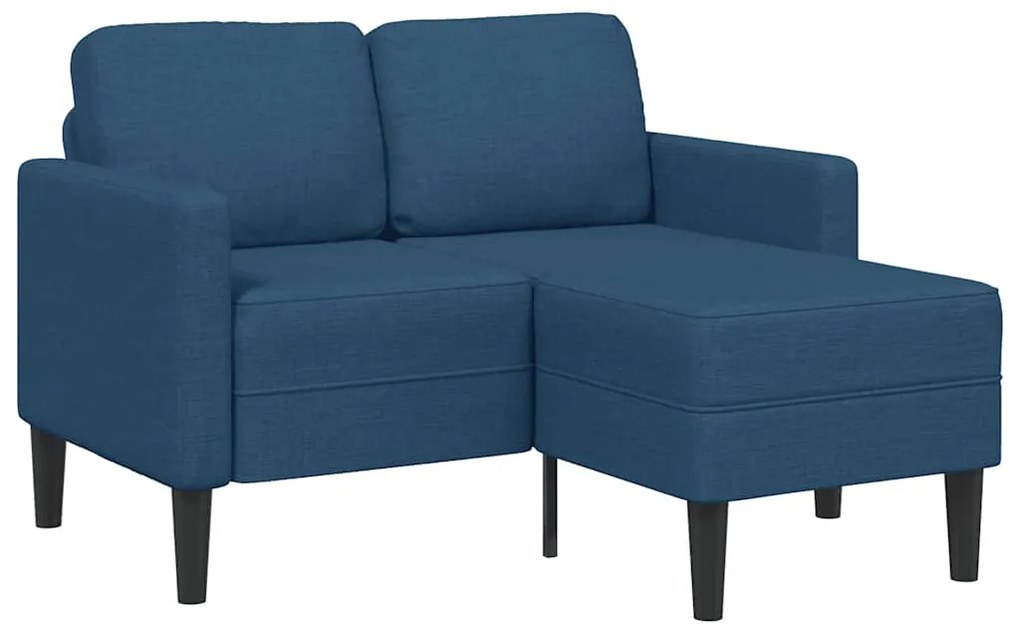 vidaXL Sofá 2 lugares com Chaise em L 125 cm tecido azul