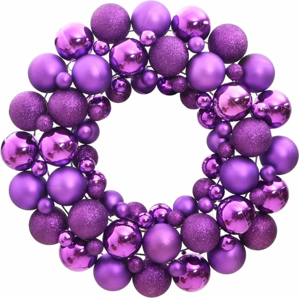 vidaXL Guirlanda de Natal 45 cm poliestireno roxo
