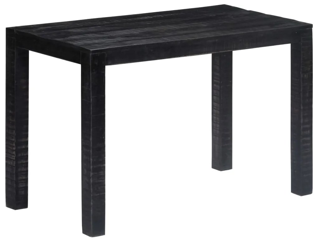 Mesa de jantar 118x60x76 cm madeira de mangueira maciça preto