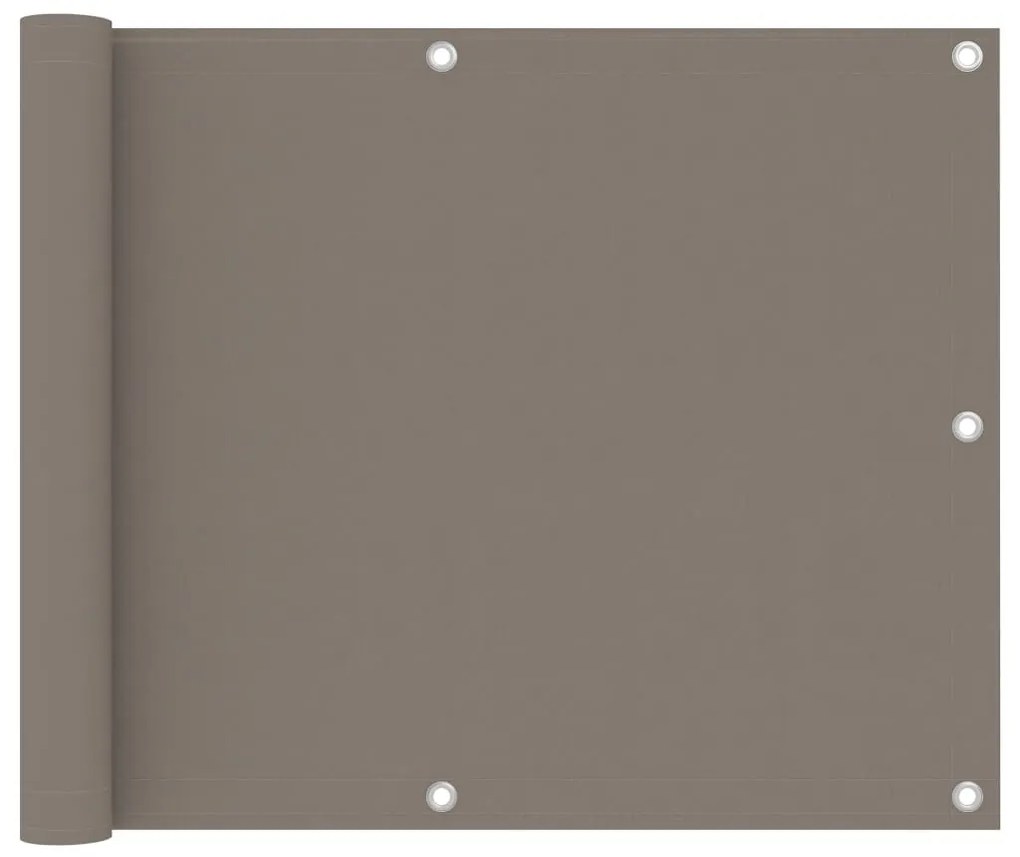 Tela de varanda 75x400 cm tecido Oxford cinzento-acastanhado