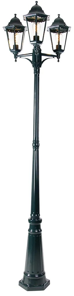 Lanterna de exterior rústica verde escura 3 luzes IP44 - New Orleans