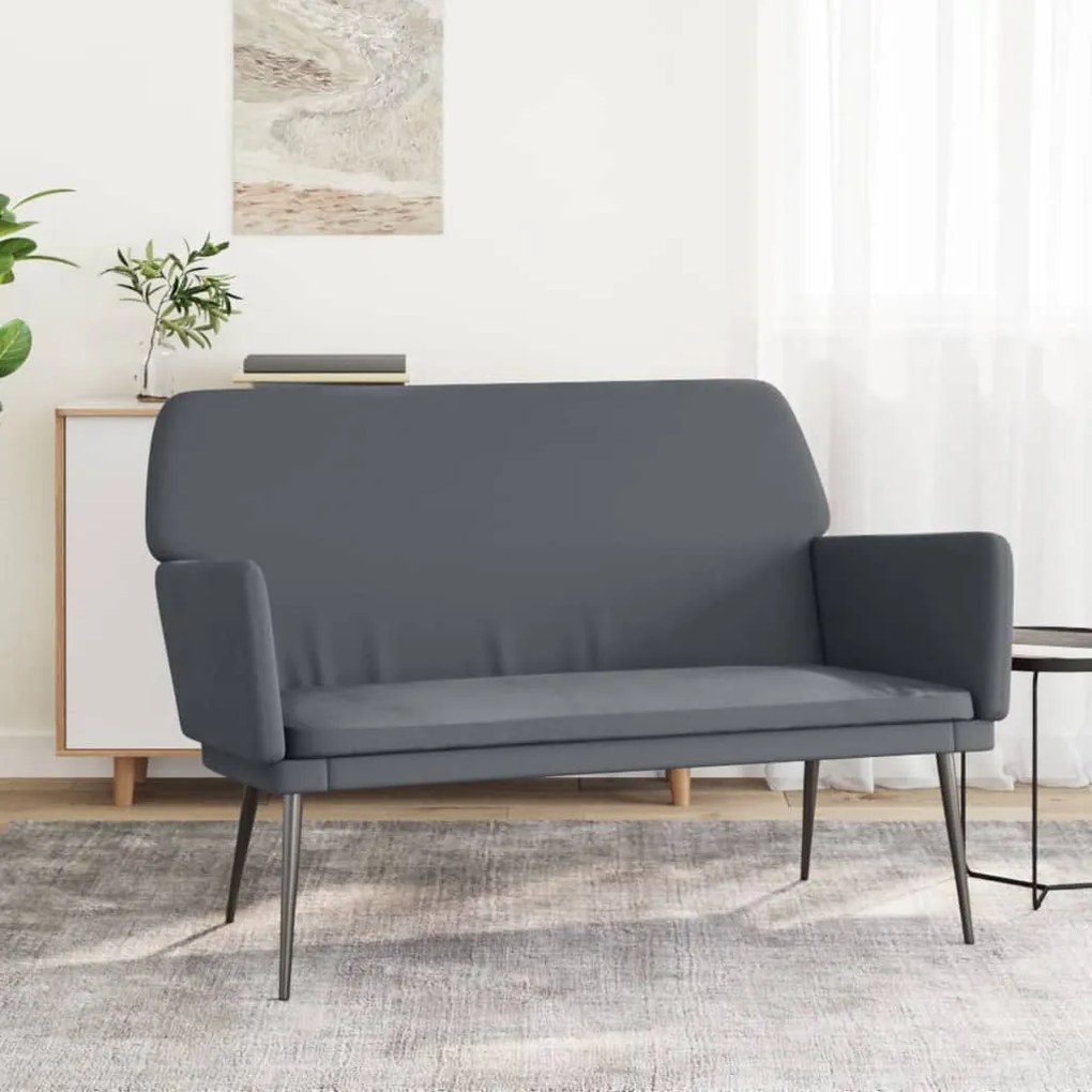 351383 vidaXL Banco 108x79x79 cm veludo cinzento-escuro