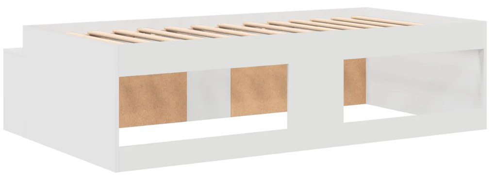 Estrutura de Cama com Armazenamento Branca 90x190 cm