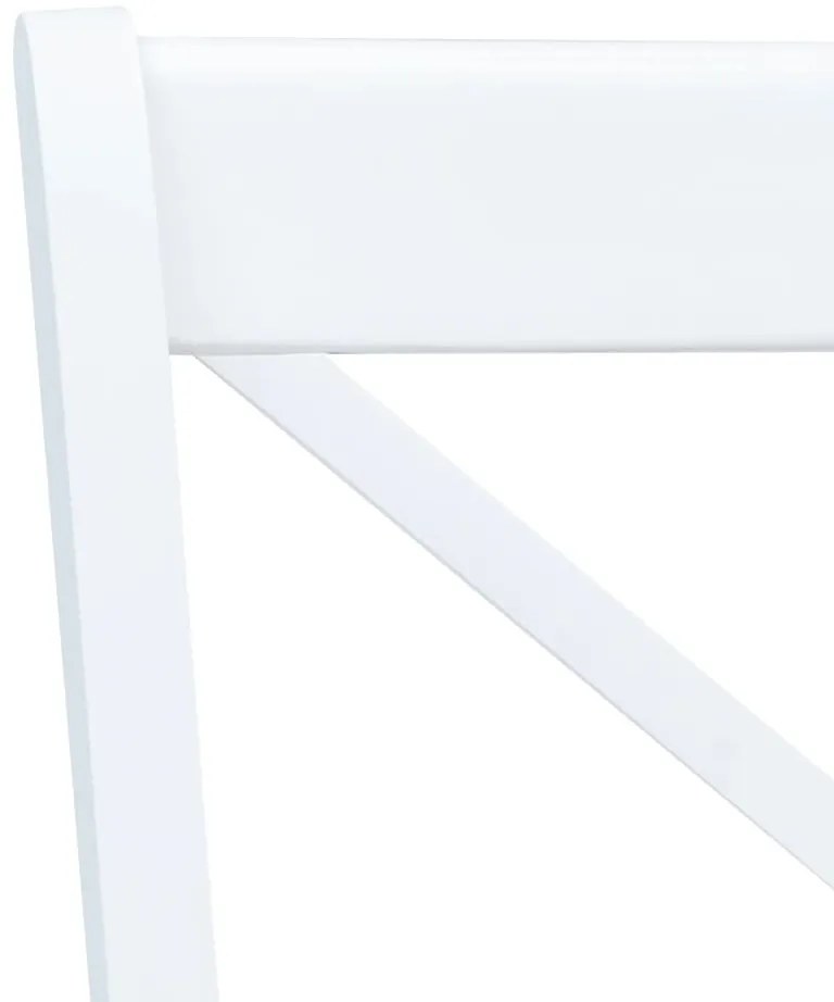 Cadeiras de jantar 2pcs seringueira maciça branco/madeira clara