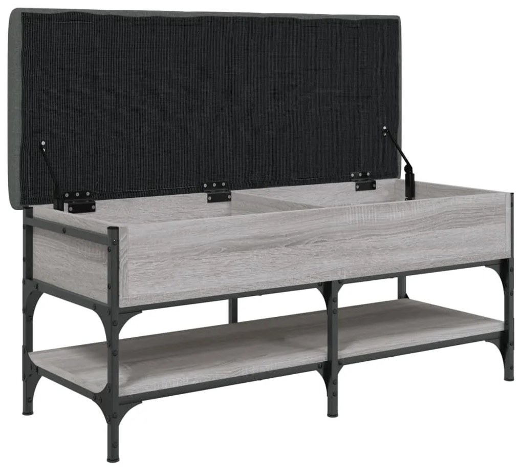 Banco sapateira 102x42x45 cm derivados madeira cinzento sonoma