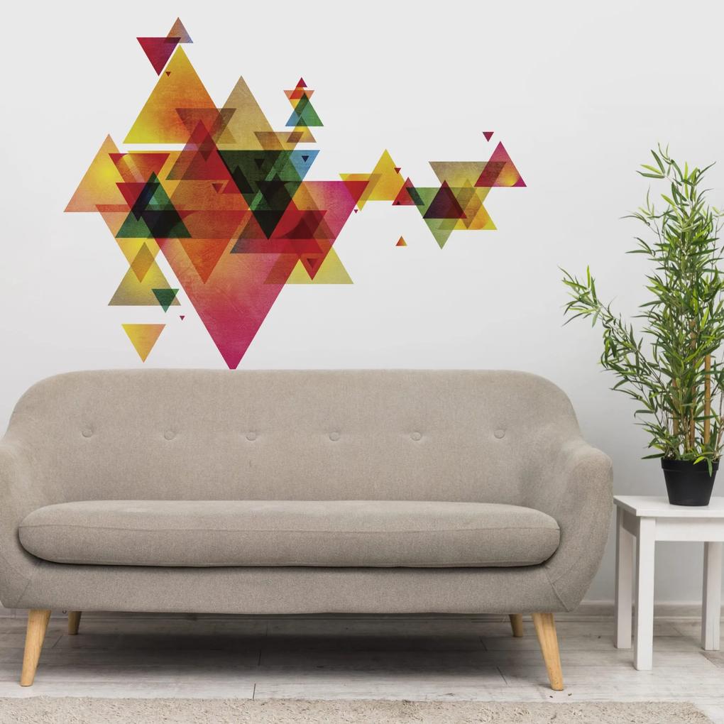 Triângulos Futuristas decoração de paredes (Tamanho: 145 x 112 cm)