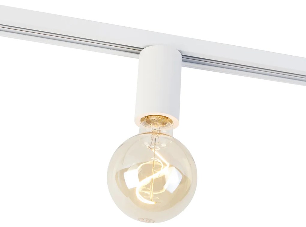 Casquilho E27 com suspensão de calha para calha monofásica branco - Iconic Jeana