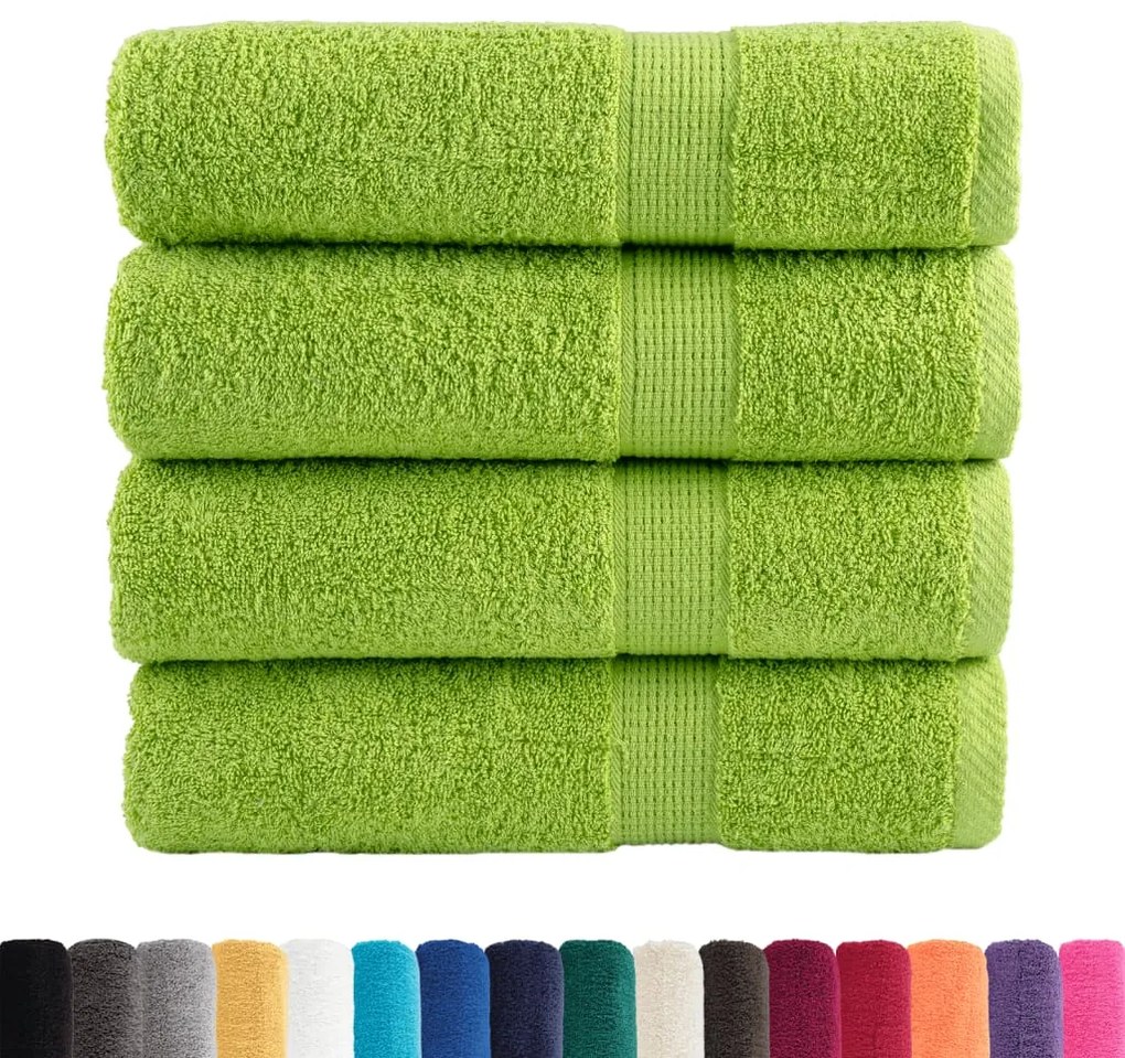 Toalhas de mãos premium SOLUND 4pcs 50x100cm 600gsm verde maça