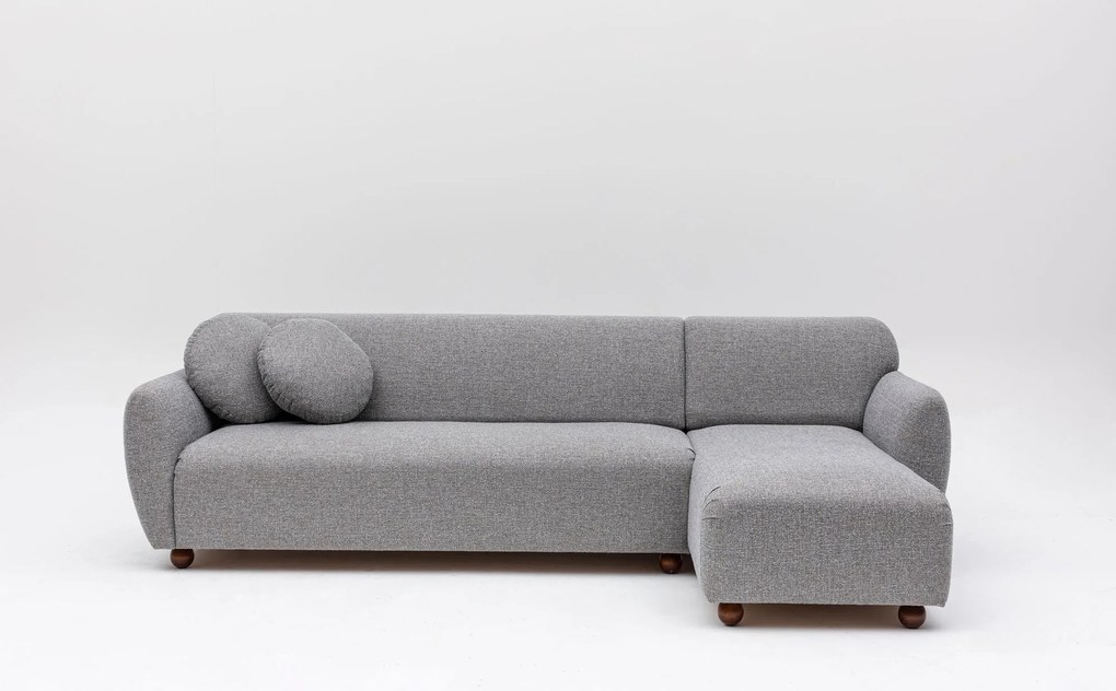 Sofá de Canto Eddy – Cinzento Claro – 273 x 162 cm