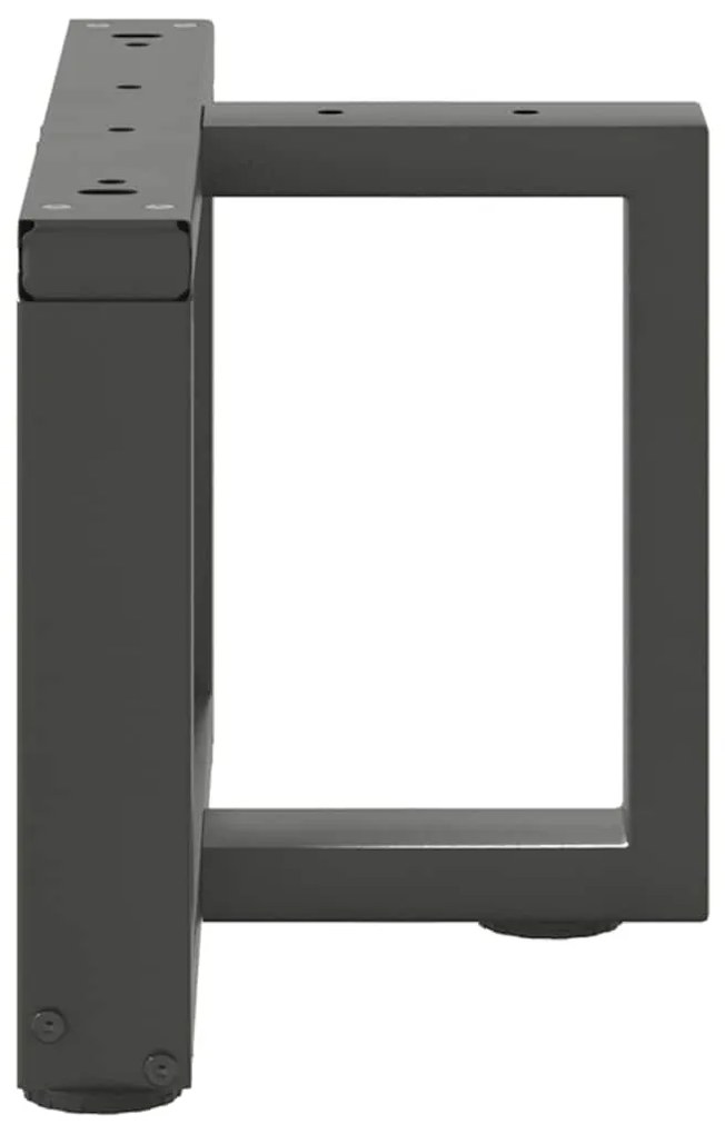 Pés para mesa de centro em forma de T, 2 peças, antracite, 50x25x(30-3