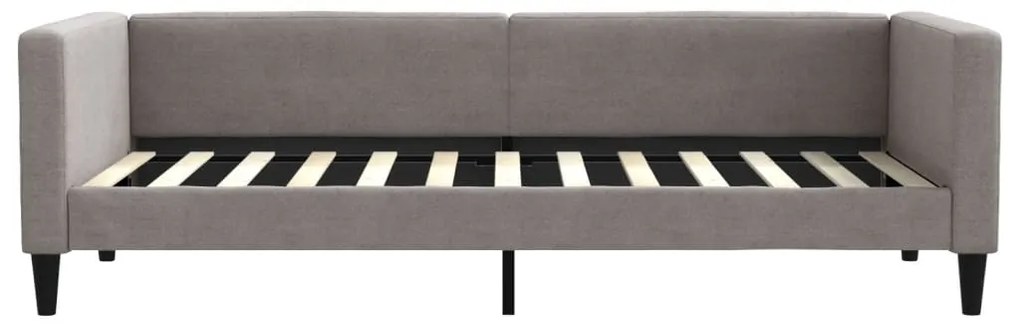 Sofá-cama 90x200 cm tecido cinzento-acastanhado
