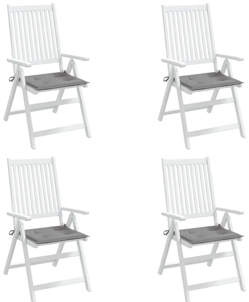 Almofadões p/ cadeiras jardim 4pcs 40x40x4 cm oxford cinza