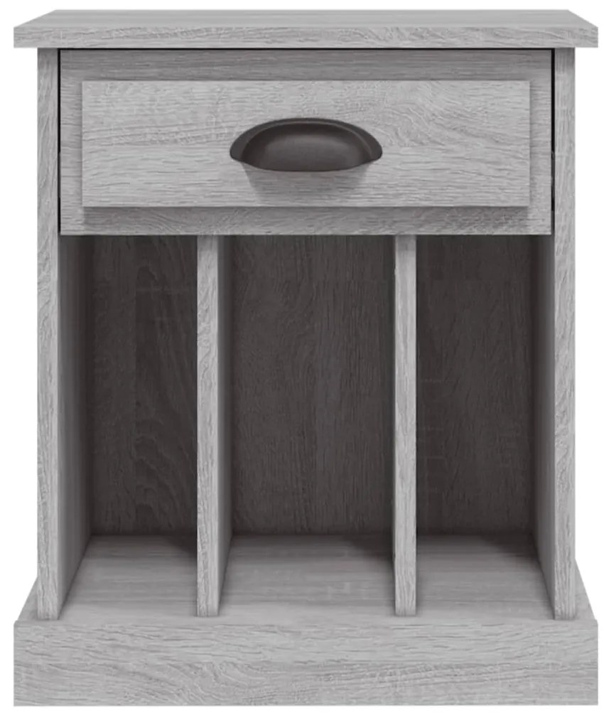 Mesa de cabeceira 43x36x50 cm cinzento sonoma