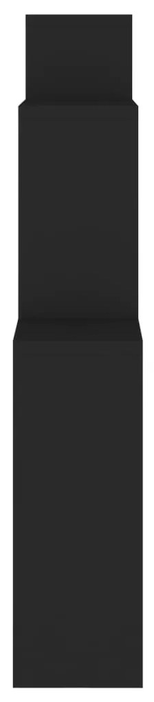 Estante de parede cúbica 80x15x78,5 cm deriv. de madeira preto
