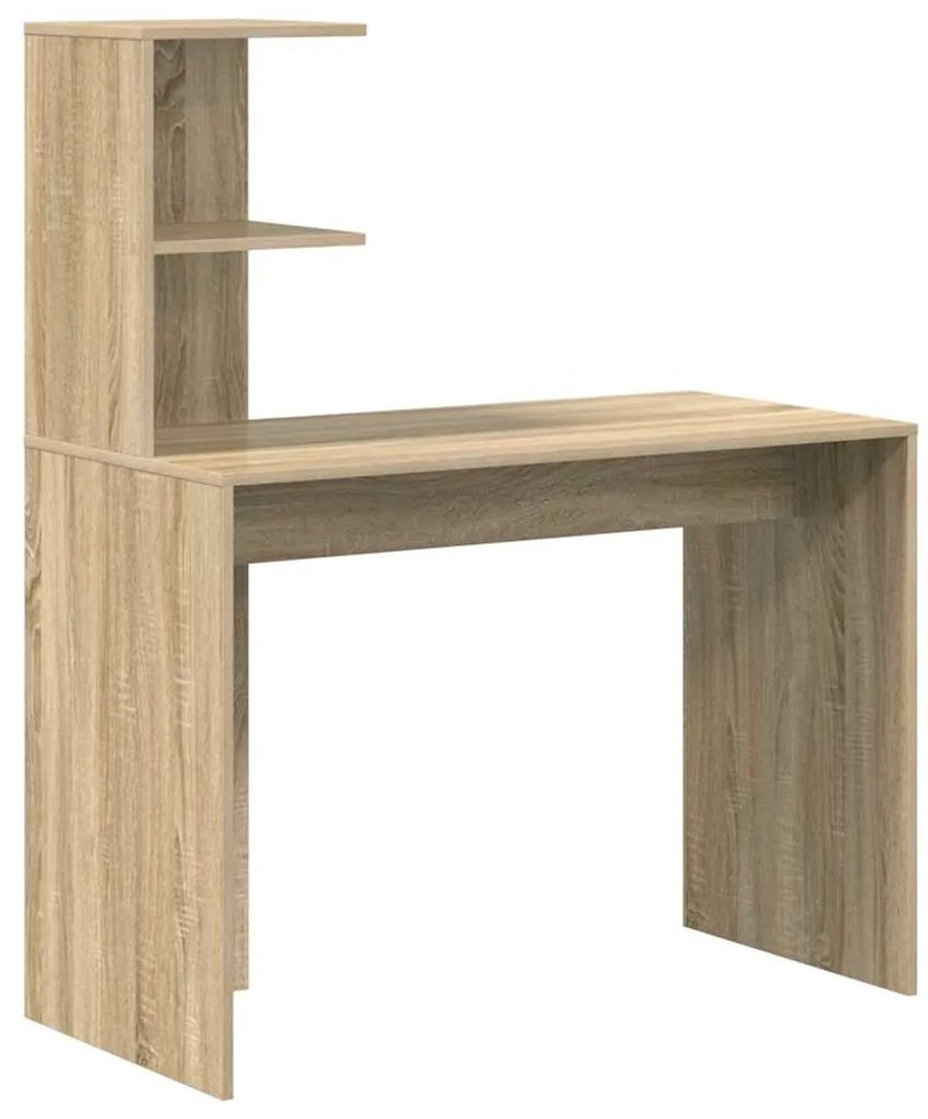 Mesa com Armazenamento em Madeira de Carvalho Sonoma
