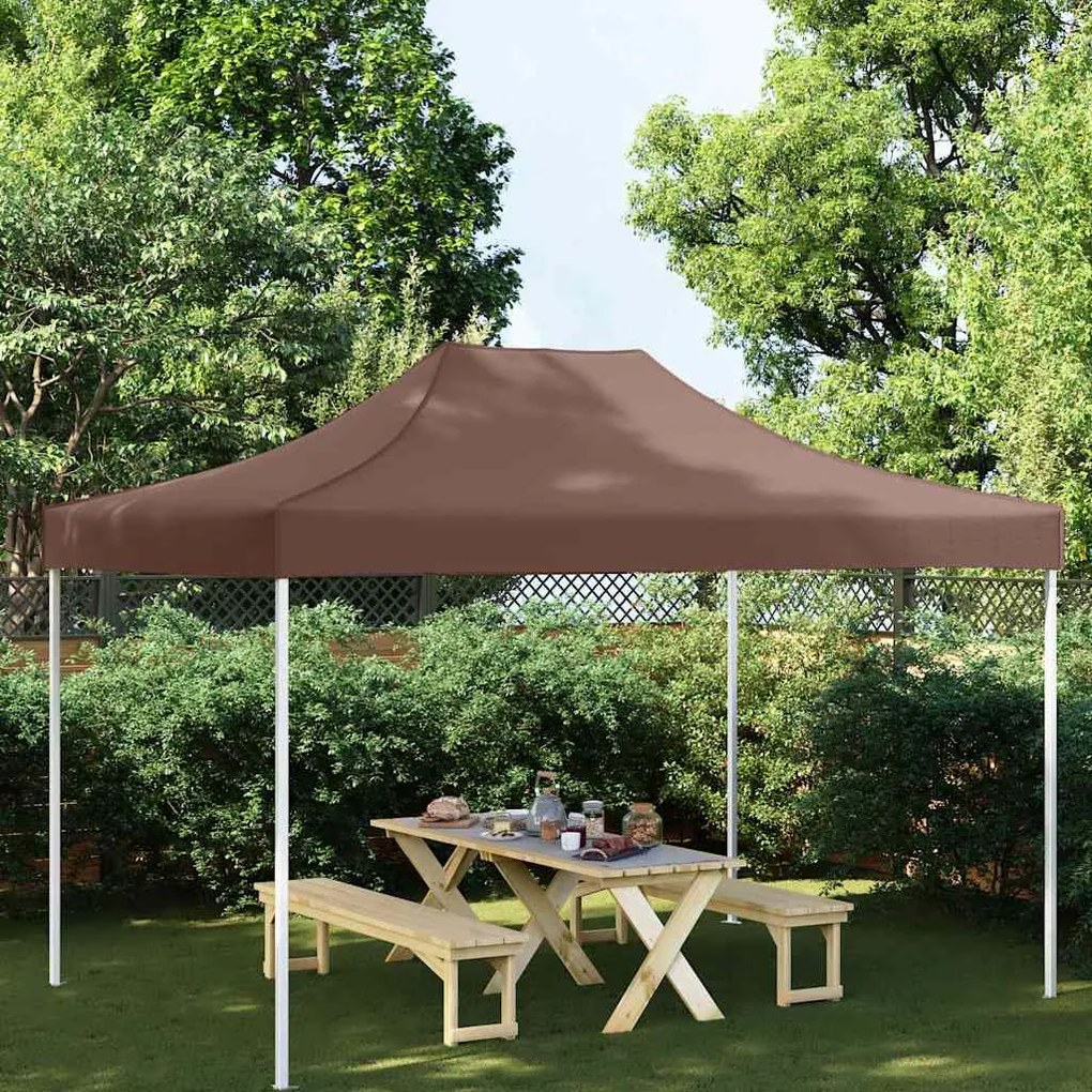 vidaXL Teto para tenda de festas 4x3 m 270 g/m² castanho