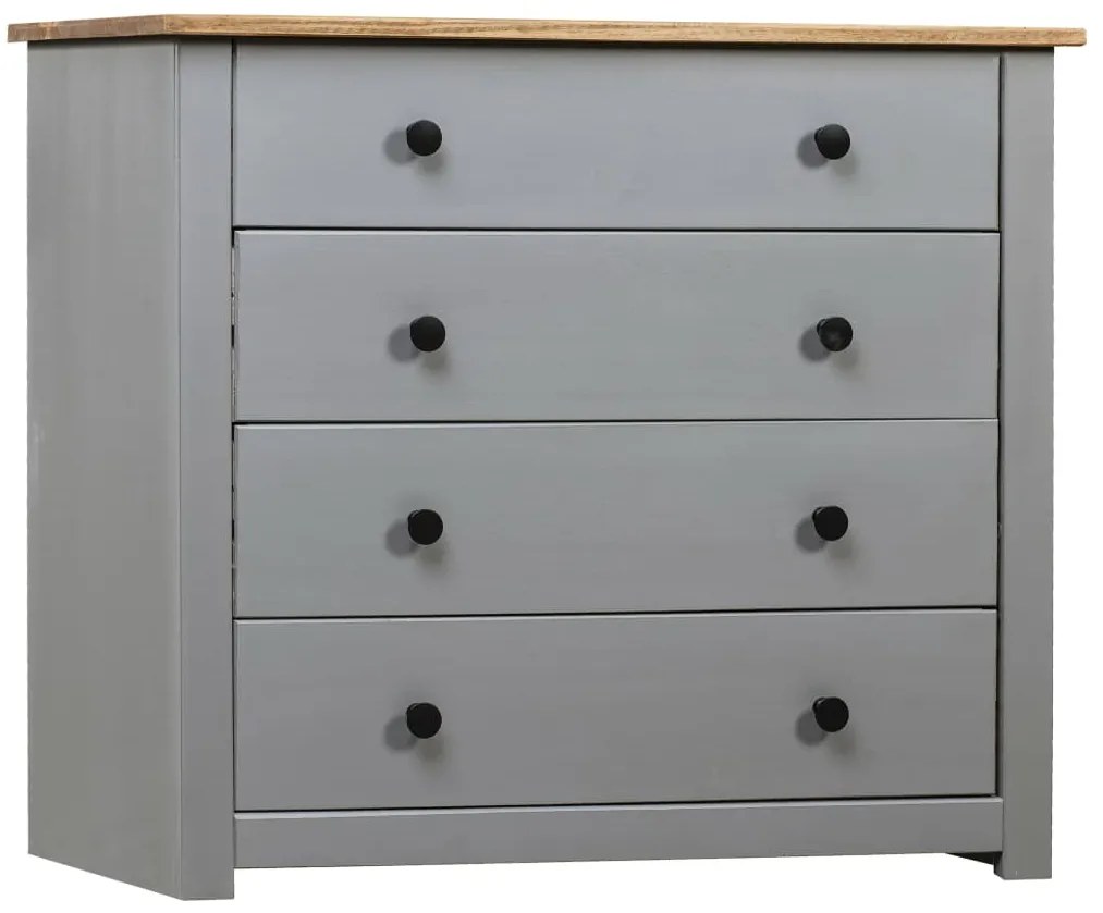 282659 vidaXL Móvel lateral 80x40x73 cm pinho Panama cinzento