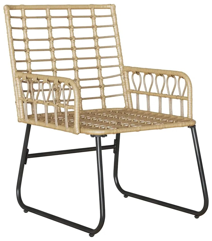 Conjunto de Jantar para Jardim 3 pcs Preto, Antracite