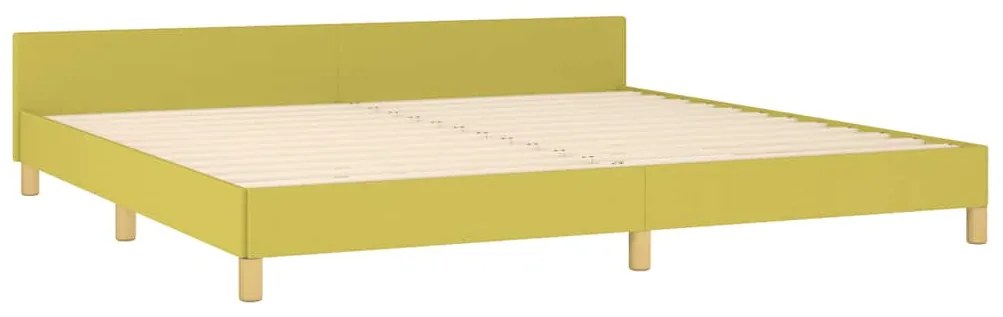 Estrutura de cama sem colchão 200x200 cm tecido verde