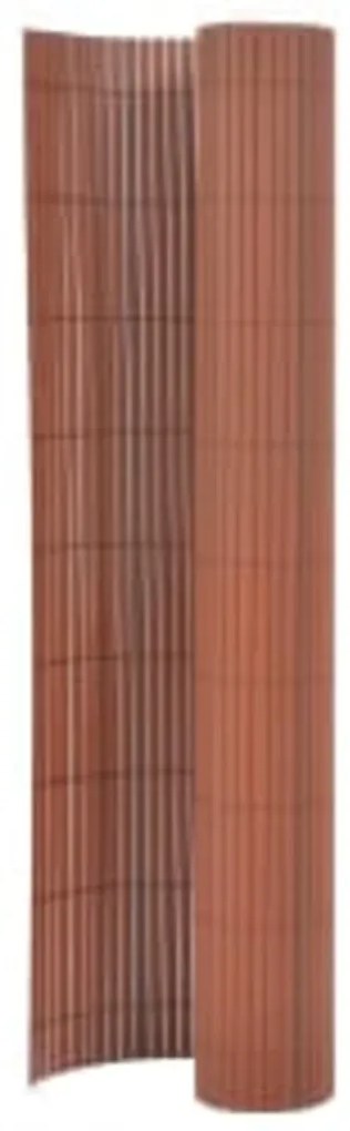 vidaXL Cerca de jardim dupla face 110x500 cm castanho