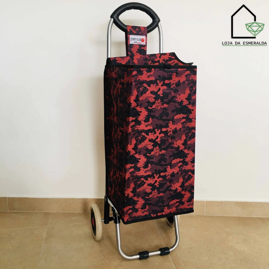 Carrinho para Compras | Vermelho &amp; Preto &amp; Castanho