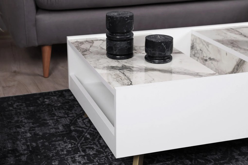 Mesa de Centro Frida – Branco – 90x63x34 cm