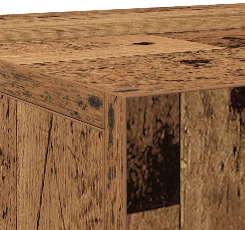 Sideboard vidaXL com 3 Portas em Madeira Antiga 90x34x80 cm em Madeira