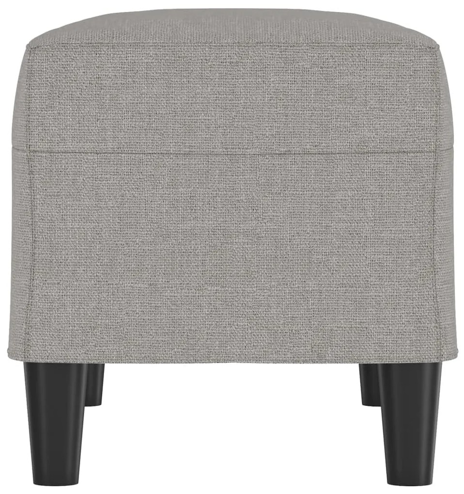 Banco 70x35x41 cm tecido cinzento-claro